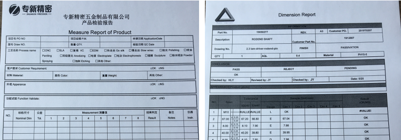 <strong>非标機械加工—提供精準的(de)檢測報(bào)告</strong>